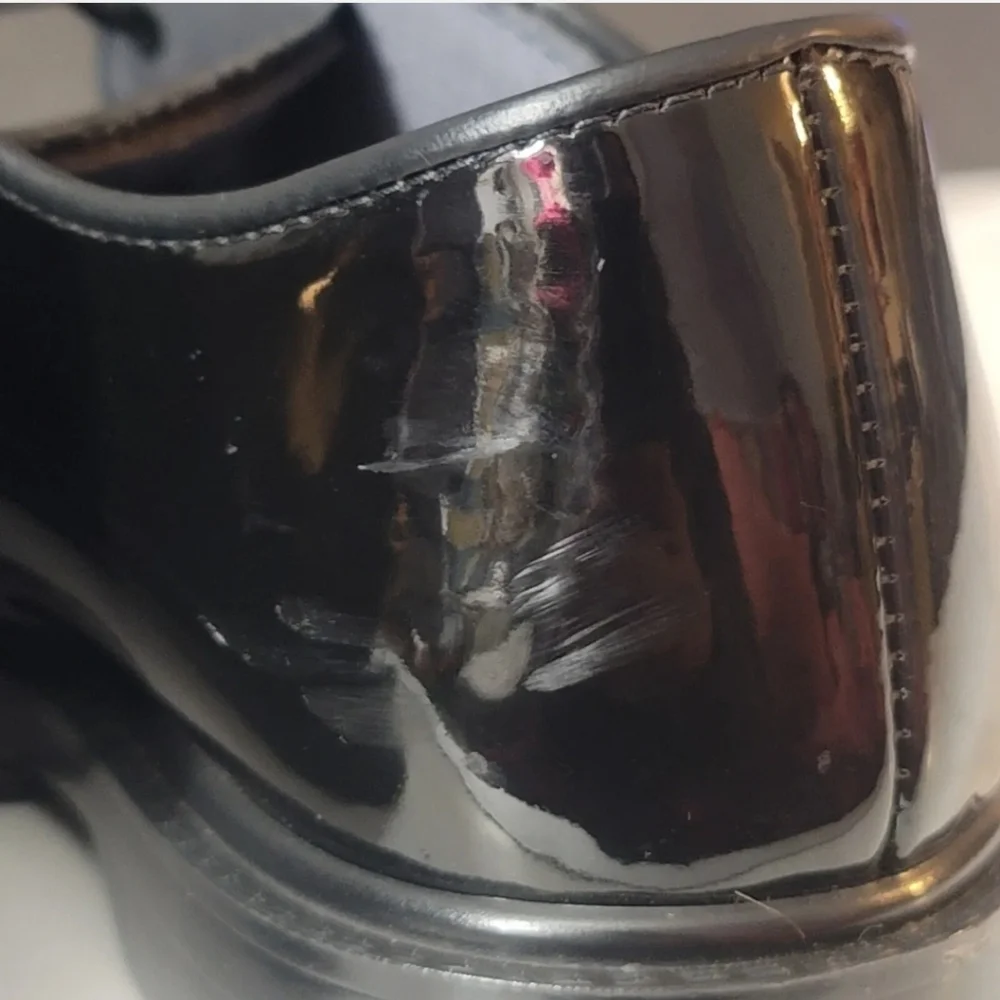 Capps Mens Formal Wear Black Patent Leather Shoe USA 7 oil resistant
